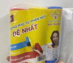 BAO RÁC TRUNG MÀU XANH-ĐỎ-VÀNG 55x65cm